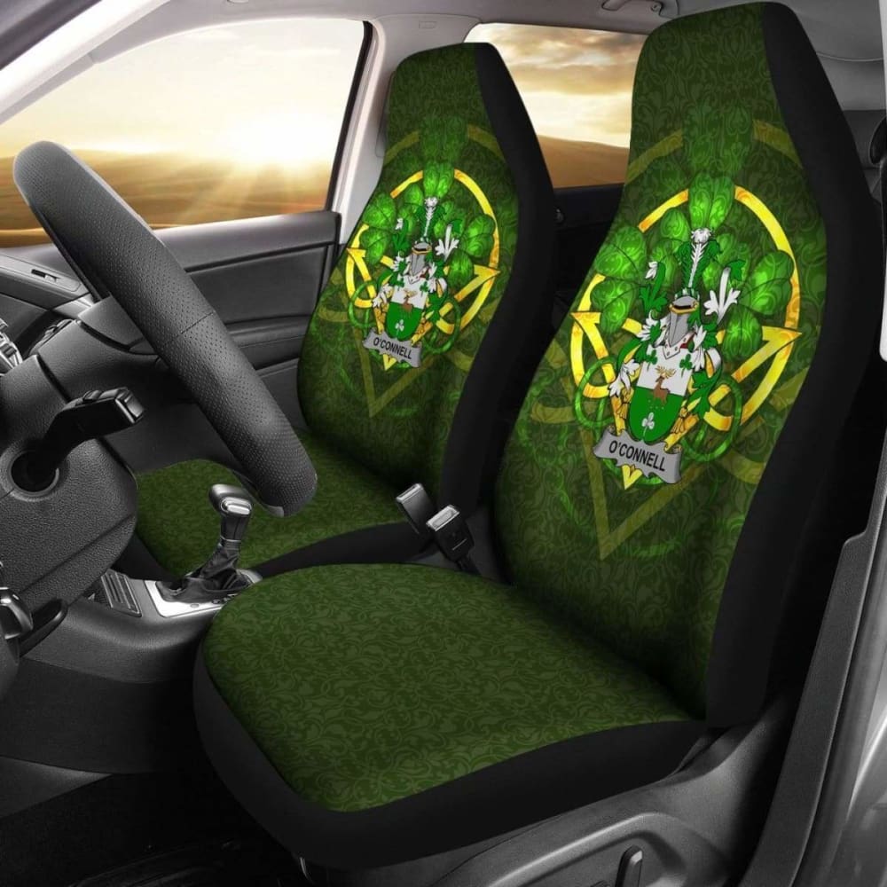Connell Or O’Connell Ireland Car Seat Cover Celtic Shamrock (Set Of Two) 154230 - YourCarButBetter