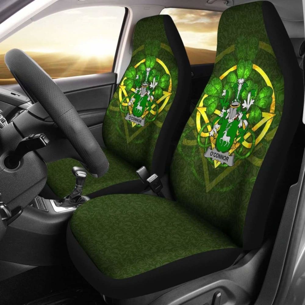Connor Or O’Connor (Corcomroe) Ireland Car Seat Cover Celtic Shamrock (Set Of Two) 154230 - YourCarButBetter
