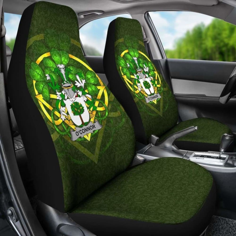 Connor Or O’Connor (Faly) Ireland Car Seat Cover Celtic Shamrock (Set Of Two) 154230 - YourCarButBetter