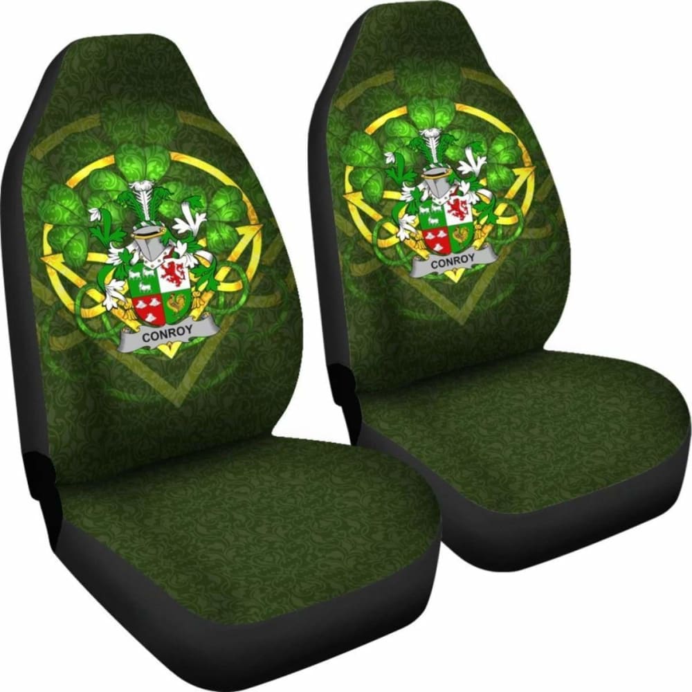 Conroy Or O’Conry Ireland Car Seat Cover Celtic Shamrock (Set Of Two) 154230 - YourCarButBetter