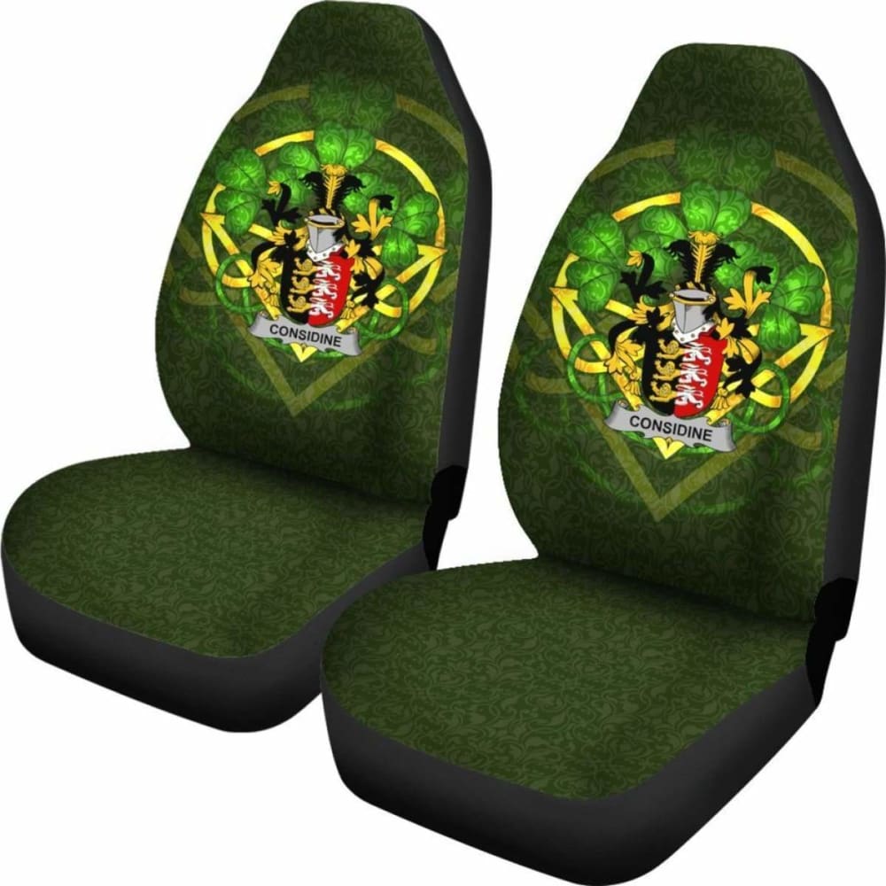 Considine Or Mcconsidine Ireland Car Seat Cover Celtic Shamrock (Set Of Two) 154230 - YourCarButBetter