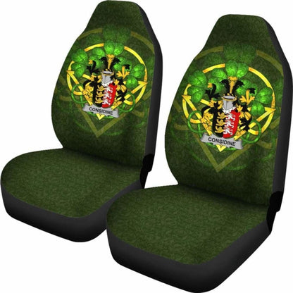 Considine Or Mcconsidine Ireland Car Seat Cover Celtic Shamrock (Set Of Two) 154230 - YourCarButBetter