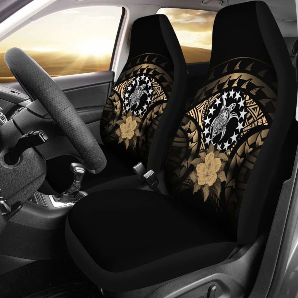 Cook Islands Car Seat Cover Gold Hibiscus 232125 - YourCarButBetter