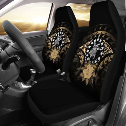 Cook Islands Car Seat Cover Gold Hibiscus 232125 - YourCarButBetter