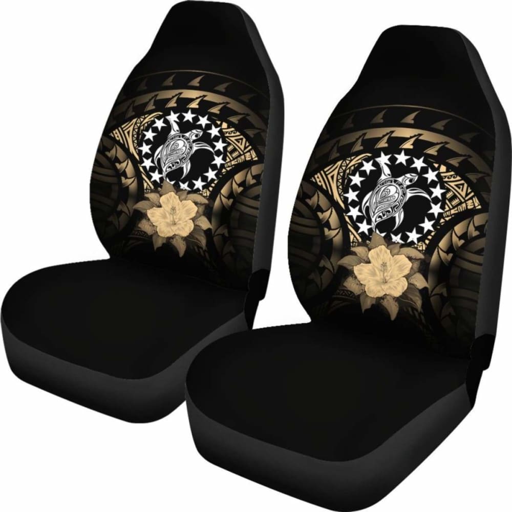 Cook Islands Car Seat Cover Gold Hibiscus 232125 - YourCarButBetter