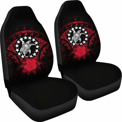 Cook Islands Car Seat Cover Red Hibiscus 232125 - YourCarButBetter