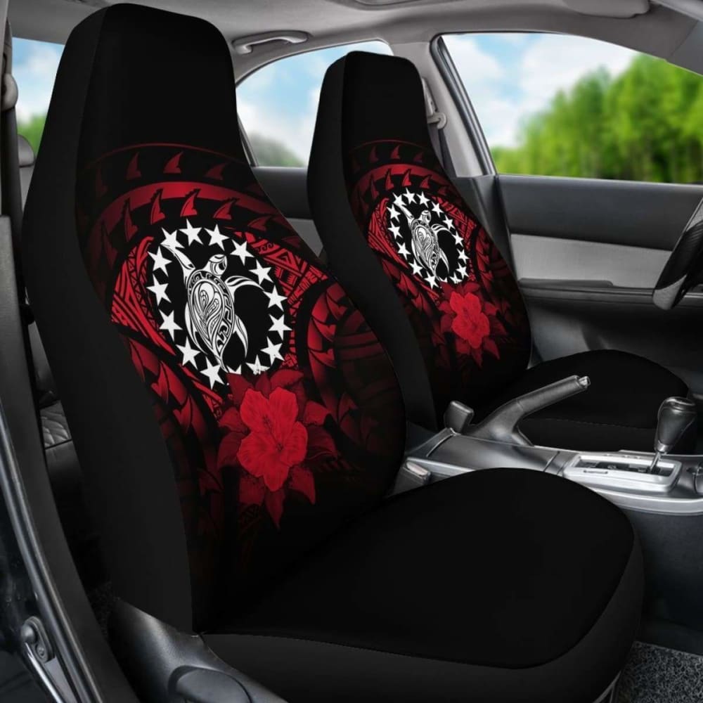 Cook Islands Car Seat Cover Red Hibiscus 232125 - YourCarButBetter