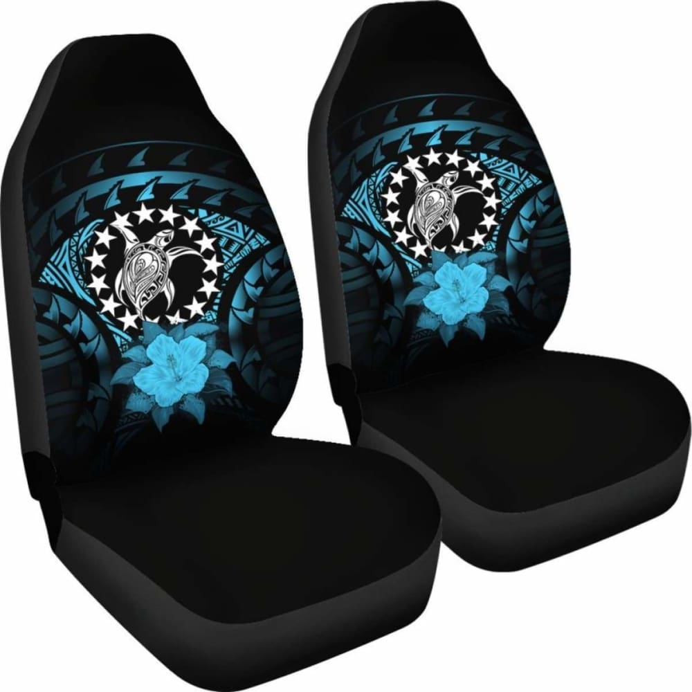 Cook Islands Car Seat Cover Turquoise Hibiscus 232125 - YourCarButBetter