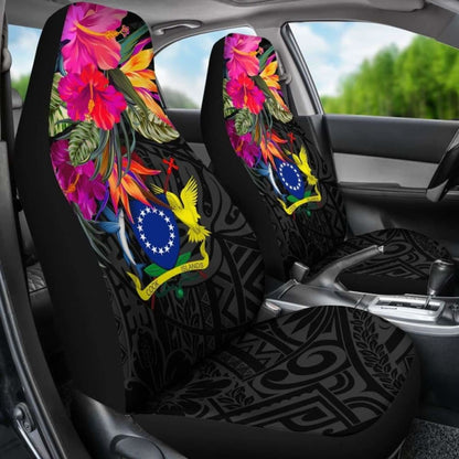 Cook Islands Car Seat Covers - Polynesian Hibiscus Pattern - 232125 - YourCarButBetter