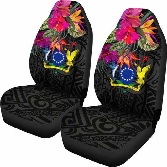 Cook Islands Car Seat Covers - Polynesian Hibiscus Pattern - 232125 - YourCarButBetter