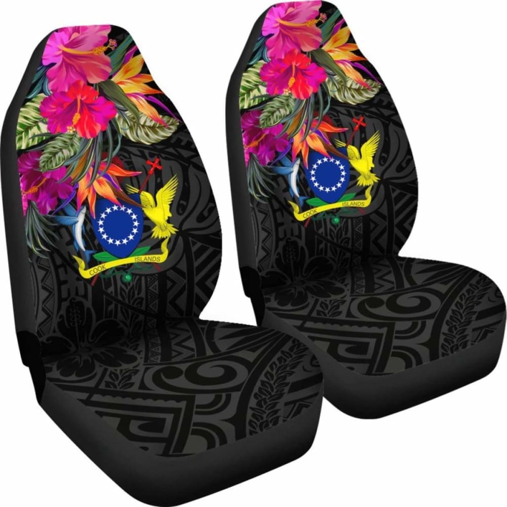 Cook Islands Car Seat Covers - Polynesian Hibiscus Pattern - 232125 - YourCarButBetter