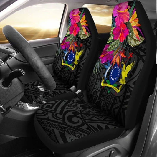 Cook Islands Car Seat Covers - Polynesian Hibiscus Pattern - 232125 - YourCarButBetter