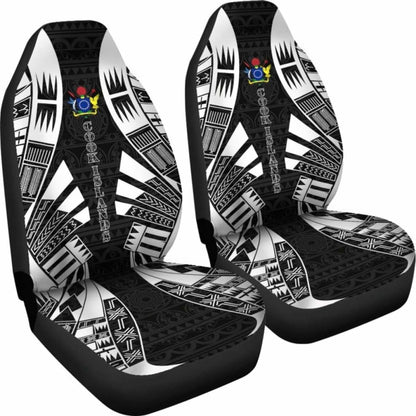 Cook Islands Car Seat Covers - Polynesian Tattoo Black - 9 174914 - YourCarButBetter