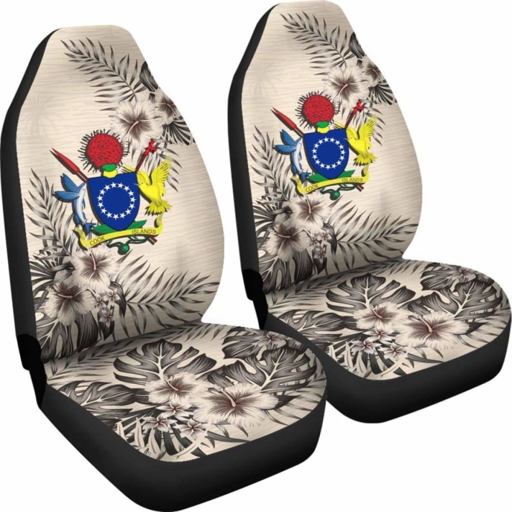 Cook Islands Car Seat Covers The Beige Hibiscus (Set Of Two) 7 232125 - YourCarButBetter