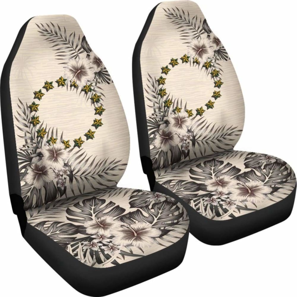 Cook Islands Car Seat Covers The Beige Hibiscus (Set Of Two) 7 232125 - YourCarButBetter
