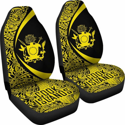 Cook Islands Polynesian Car Seat Cover Circle Style Amazing 105905 - YourCarButBetter