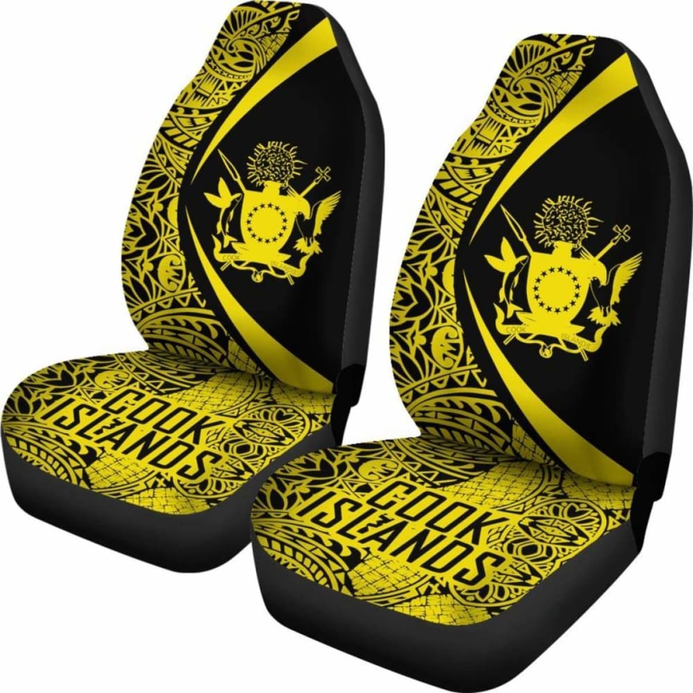 Cook Islands Polynesian Car Seat Cover Circle Style Amazing 105905 - YourCarButBetter