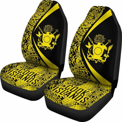 Cook Islands Polynesian Car Seat Cover Circle Style Amazing 105905 - YourCarButBetter