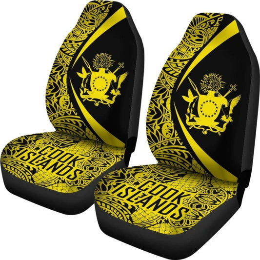 Cook Islands Polynesian Car Seat Cover Circle Style Amazing 105905 - YourCarButBetter