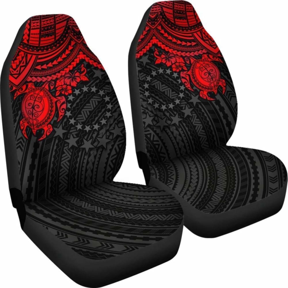 Cook Islands Polynesian Car Seat Covers - Red Turtle - Amazing 091114 - YourCarButBetter