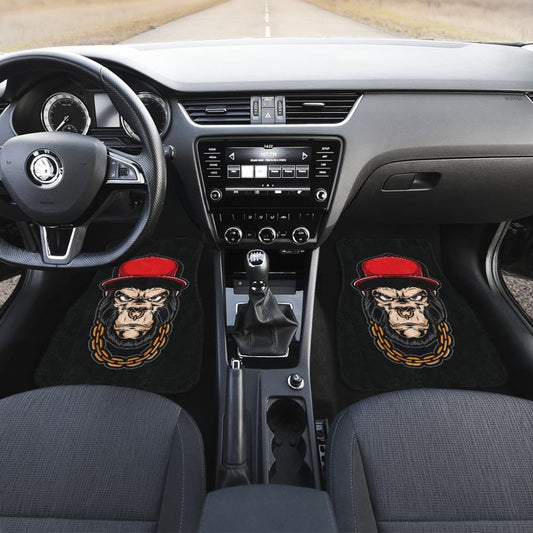 Cool Badass Monkey King Animal Car Floor Mats 211305 - YourCarButBetter