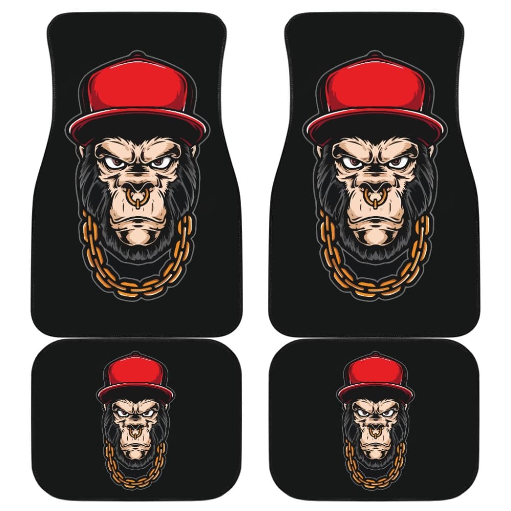 Cool Badass Monkey King Animal Car Floor Mats 211305 - YourCarButBetter