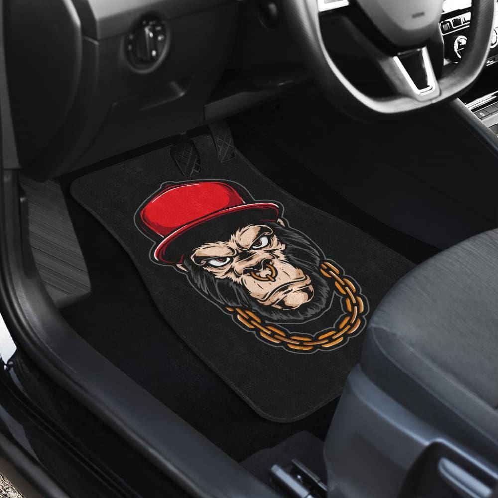 Cool Badass Monkey King Animal Car Floor Mats 211305 - YourCarButBetter