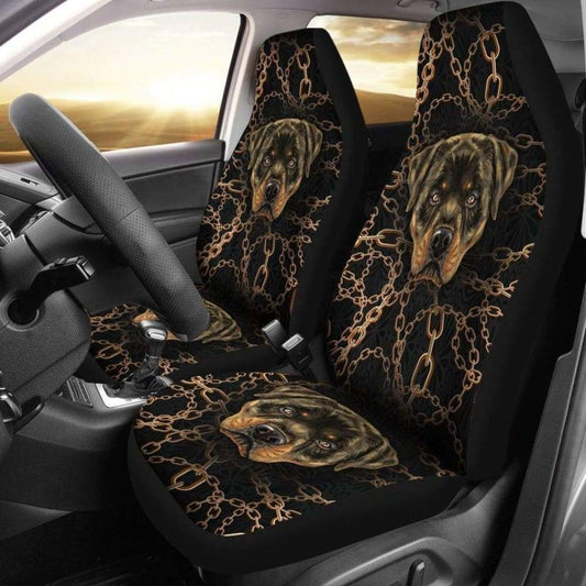 Cool Face Rottweiler Car Seat Covers 201309