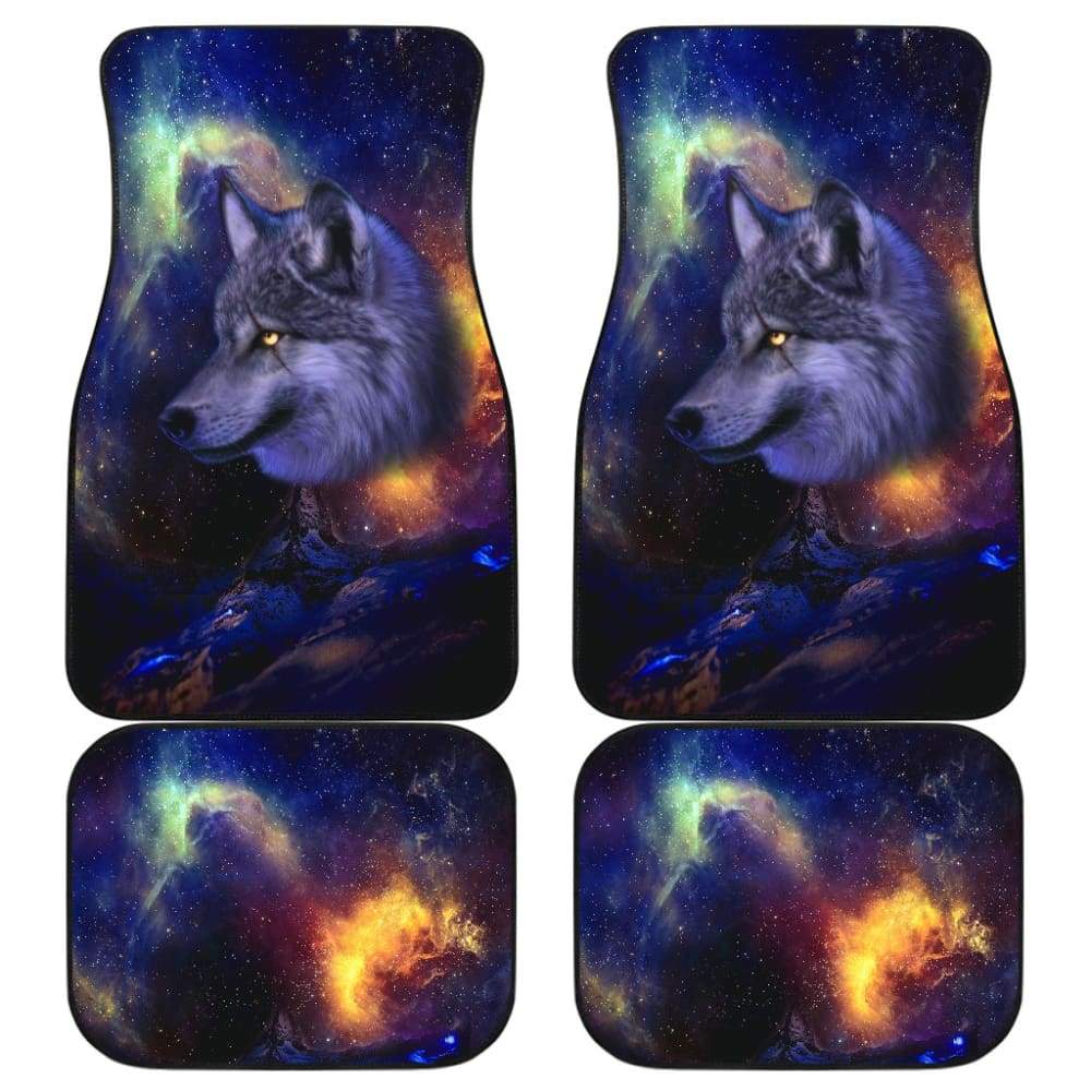Cool Galaxy Wolf Car Floor Mats 211902