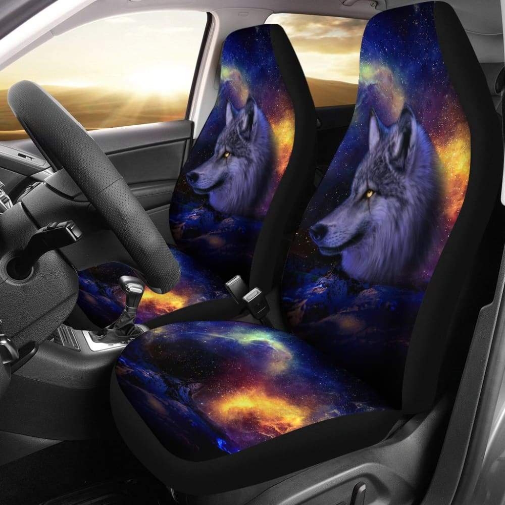 Cool Galaxy Wolf Car Set Covers 211902
