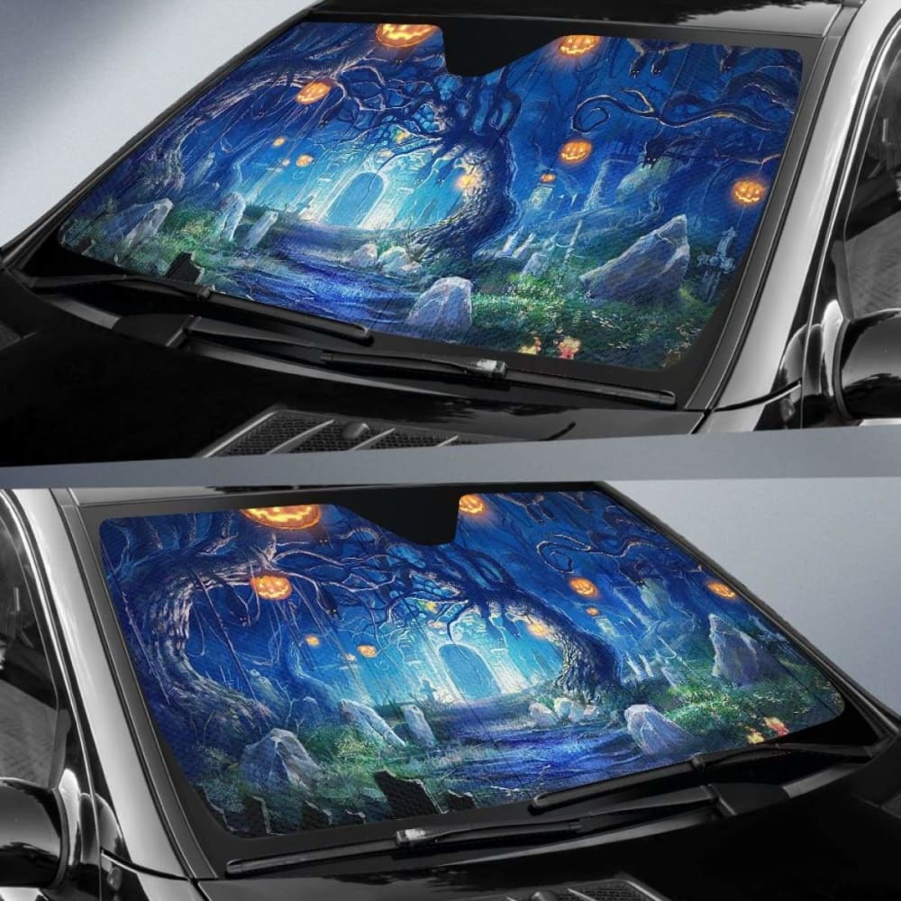 Cool Halloween Art Sun Shade Amazing Best Gift Ideas 085424 - YourCarButBetter