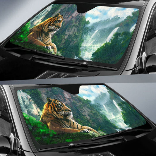 Cool Tiger Print Car Auto Sun Shades - Make Your Own Styles