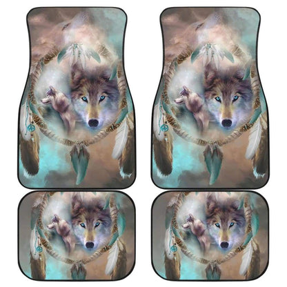 Cool Wolf Dream Catcher Car Floor Mats 212002