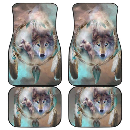 Cool Wolf Dream Catcher Car Floor Mats 212002