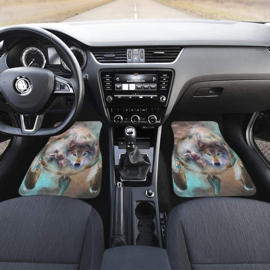 Cool Wolf Dream Catcher Car Floor Mats 212002