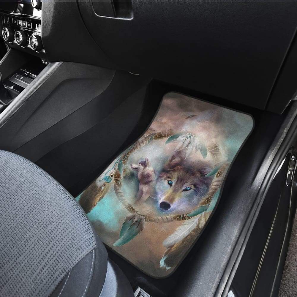 Cool Wolf Dream Catcher Car Floor Mats 212002