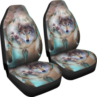 Cool Wolf Dream Catcher Car Seat Covers 212002