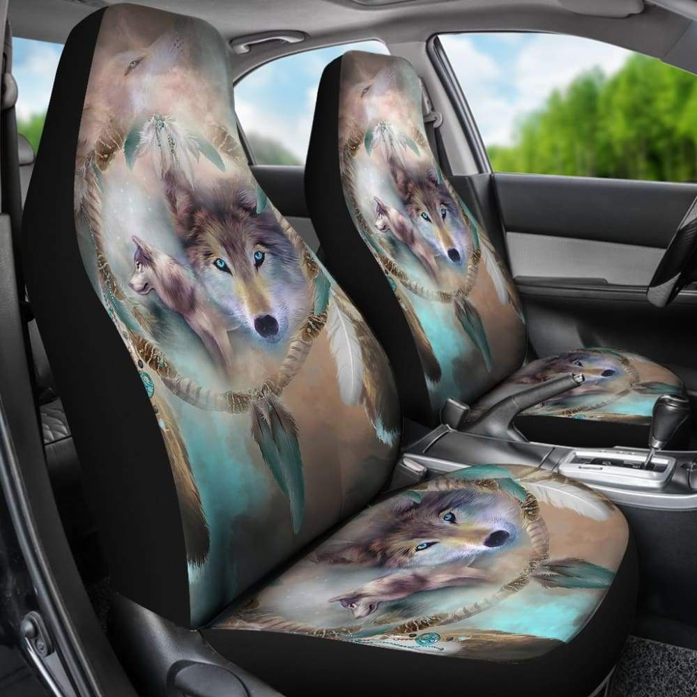 Cool Wolf Dream Catcher Car Seat Covers 212002
