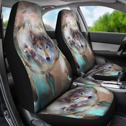 Cool Wolf Dream Catcher Car Seat Covers 212002