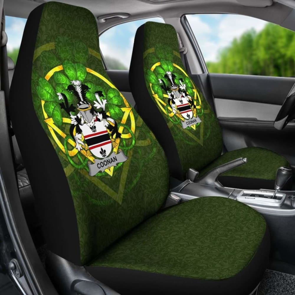 Coonan Or O’Conan Ireland Car Seat Cover Celtic Shamrock (Set Of Two) 154230 - YourCarButBetter