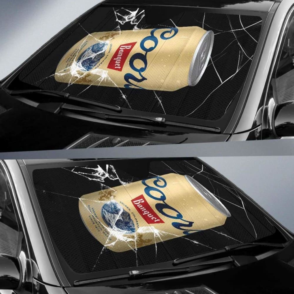 Coors Banquet Auto Sun Shade Car Sun Visor For Beer Lover 102507 - YourCarButBetter