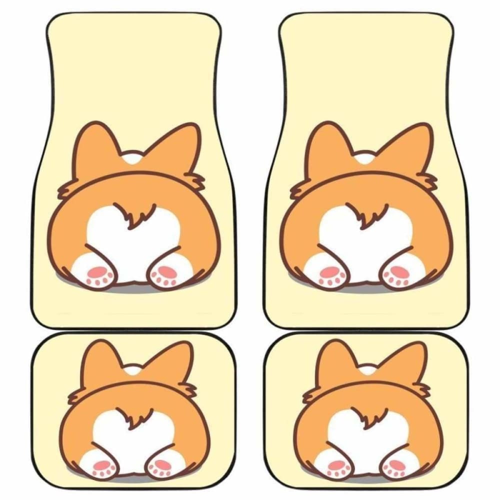 Corgi Butt So Cute Car Floor Mats 102802 - YourCarButBetter