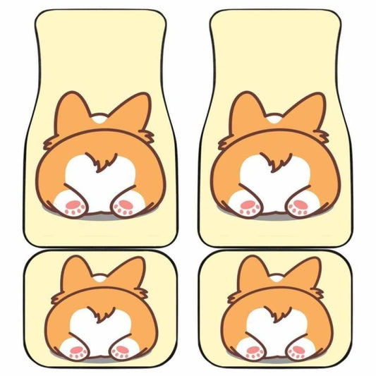 Corgi Butt So Cute Car Floor Mats 102802 - YourCarButBetter