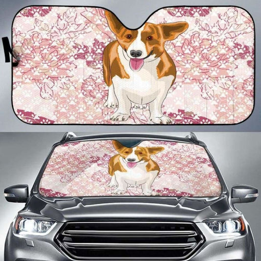 Corgi Car Auto Sun Shades - Floral 085424 - YourCarButBetter