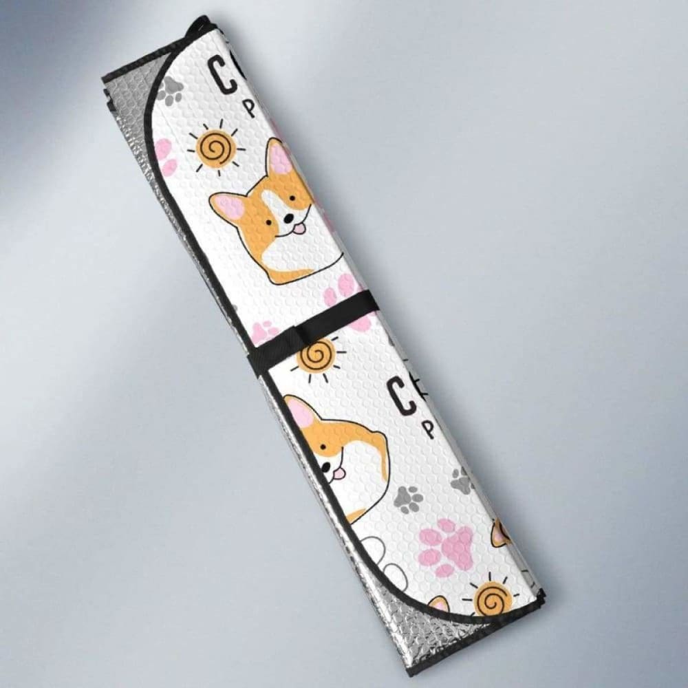 Corgi Dog Pattern Car Auto Sun Shades 085424 - YourCarButBetter