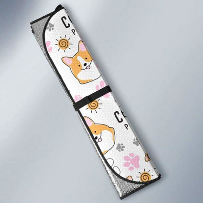Corgi Dog Pattern Car Auto Sun Shades 085424 - YourCarButBetter