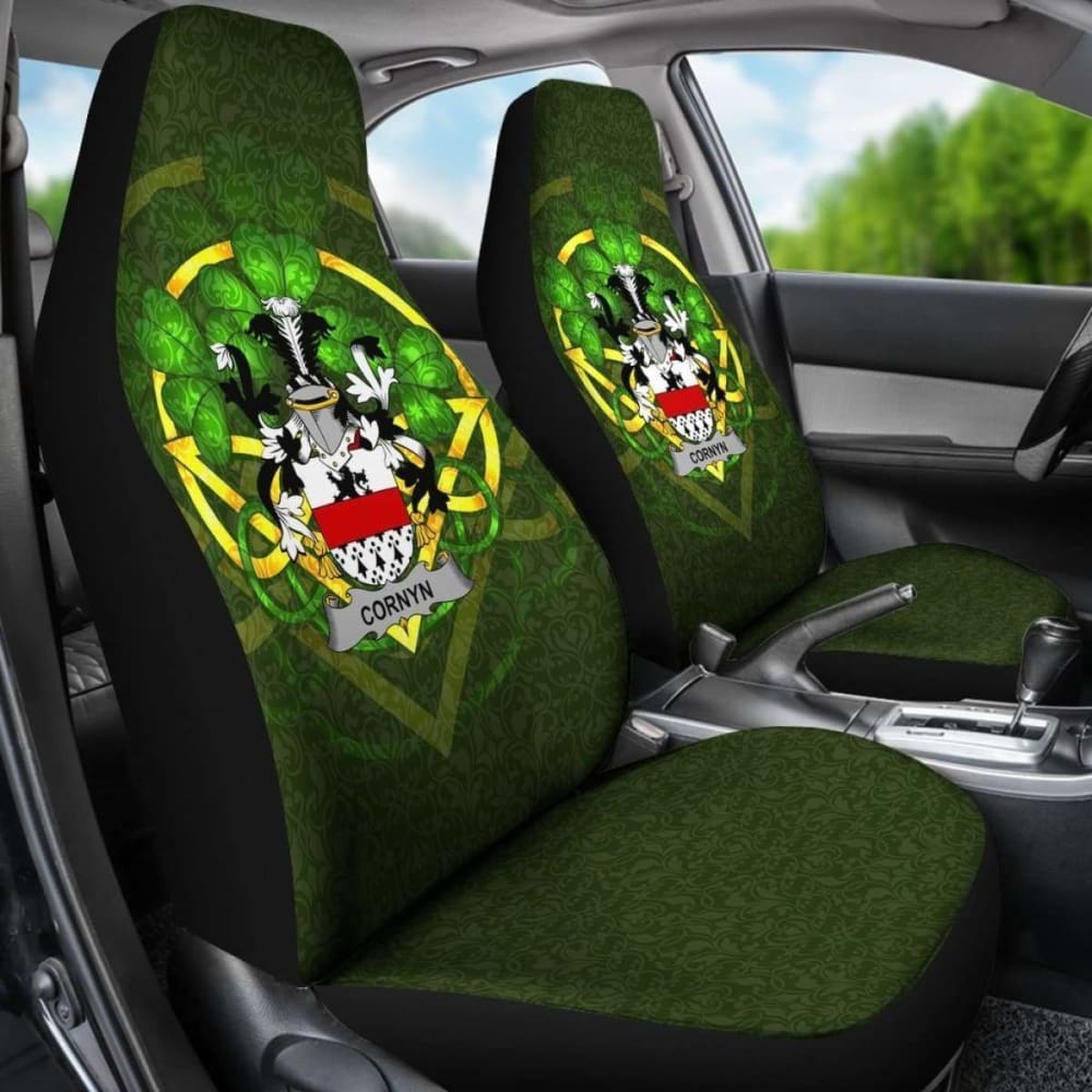 Cornyn Or O’Cornyn Ireland Car Seat Cover Celtic Shamrock (Set Of Two) 154230 - YourCarButBetter