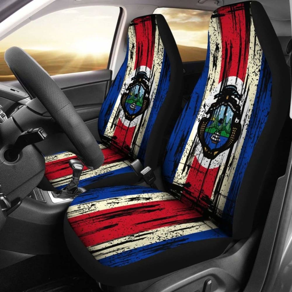 Costa Rica Grunge Flag Car Seat Cover 1 232125 - YourCarButBetter