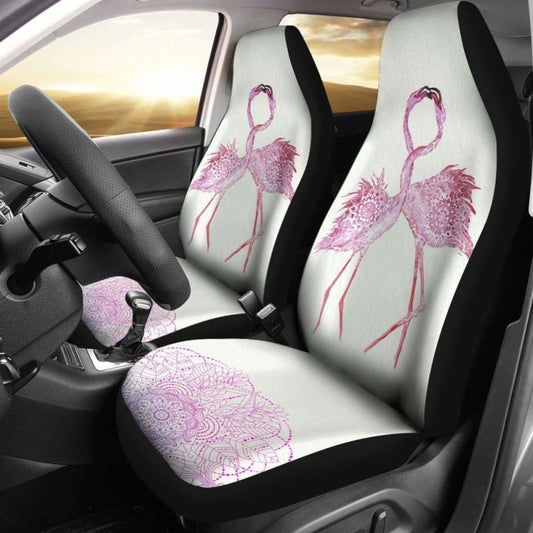 Couple Kissing Romantic Flamingo Car Seat Covers 201010