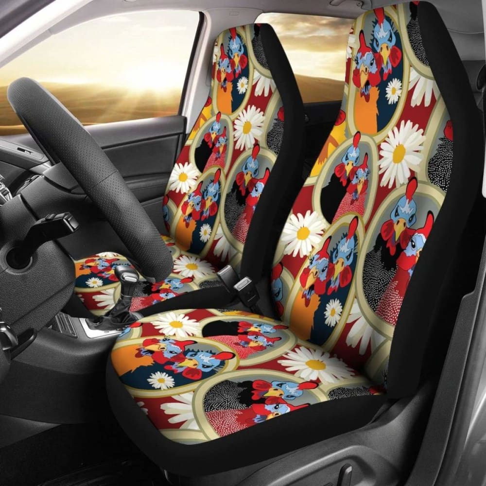 Couple Ol Chickens Car Seat Covers 181703 - YourCarButBetter